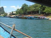 Looking back at boats when we left for phong Nha Cave : by wendyandkevin, Views[188]