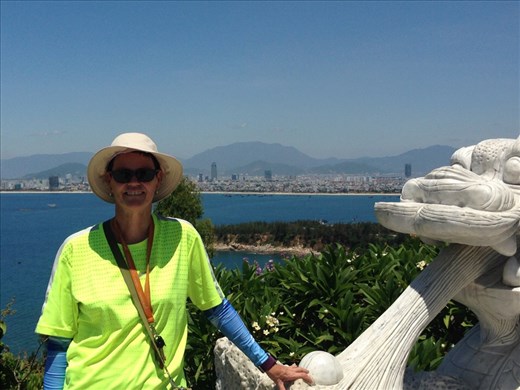 Looking back at Danang city from Lady Buddha