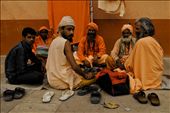 Walking back home, a group of sadhus at the streets of Delhi: by western_in_india, Views[351]