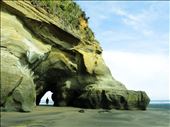 Sea water carved tunnels out of rock, creating The Three Sisters: by wheelscr, Views[386]