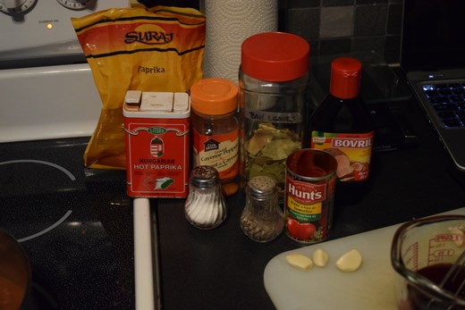 Here are a selection of the spices used in the dish