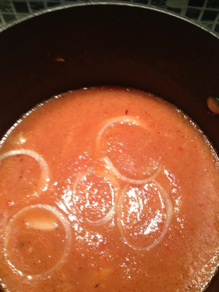Preparing the sauce