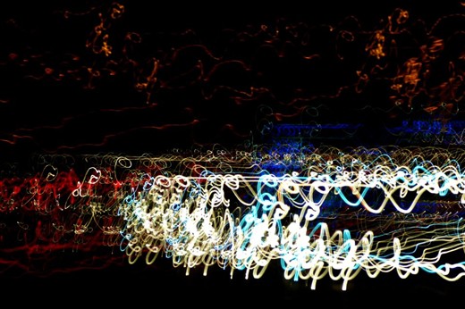 City/car lights with long exposure.