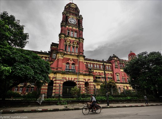 Rangoon, a city full of fading colonial grandeur, and stifling heat.