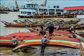 Fishing boat repairs in the Yangon river: by william_obrian, Views[322]