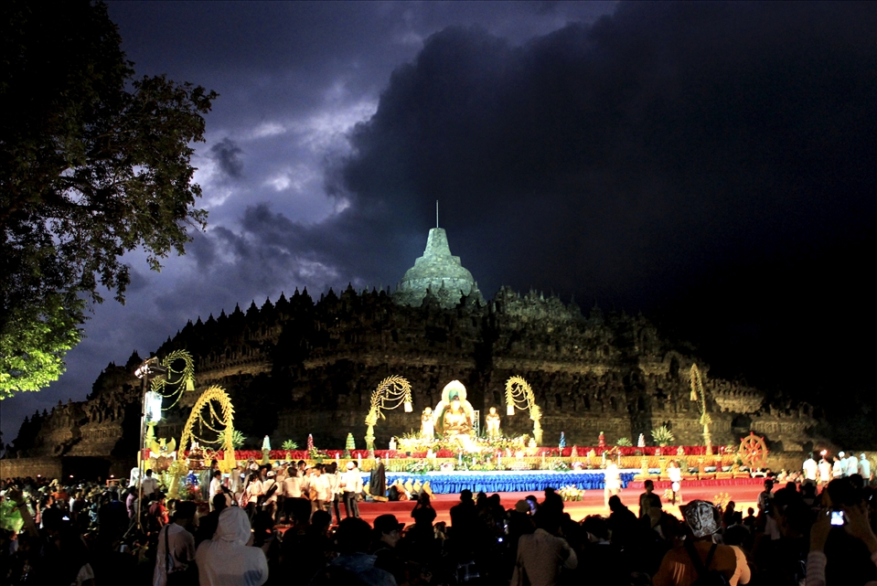 The Finale - Light from Heaven; lightning marks the last rituals of Vesak Day