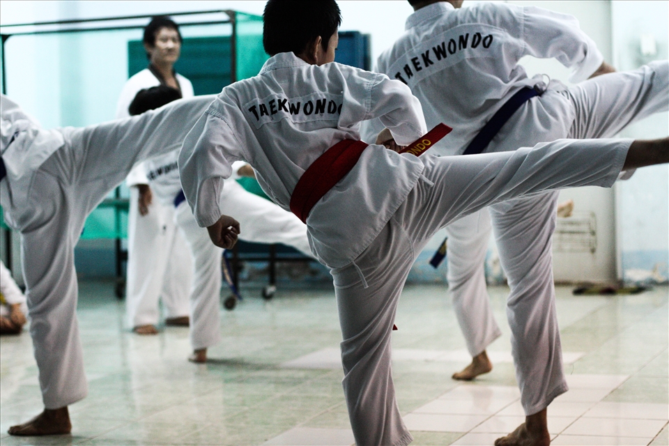Teaching taekwondo discipline in HCM City
