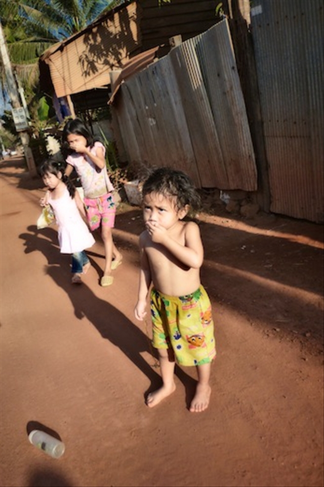 The children would come out and wave, though some seemed offended by my presence