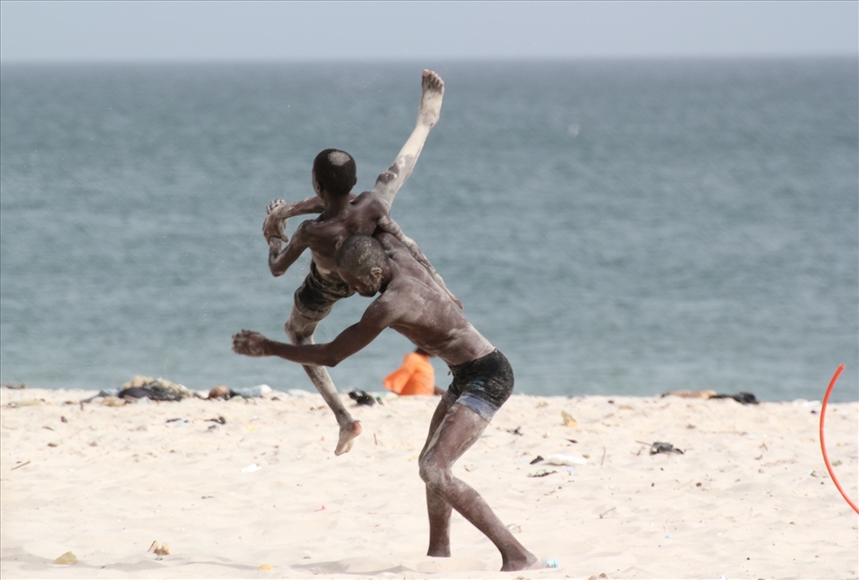 Wrestling is Senegal's biggest sport.  They train hard and they start young!