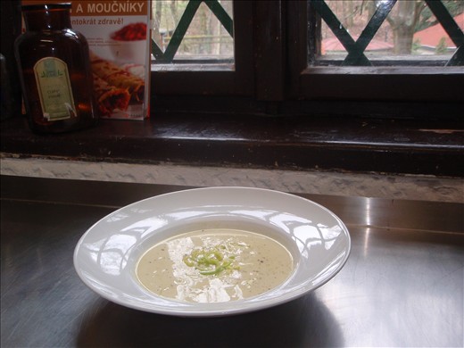 My parsnip soup ready to serve