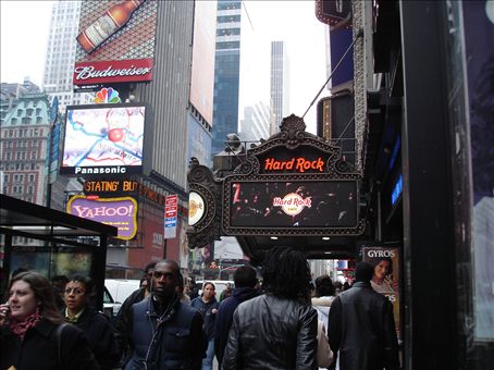 Couldn't help myself, ha ha... A pic of the Hard Rock Cafe in Times Square.