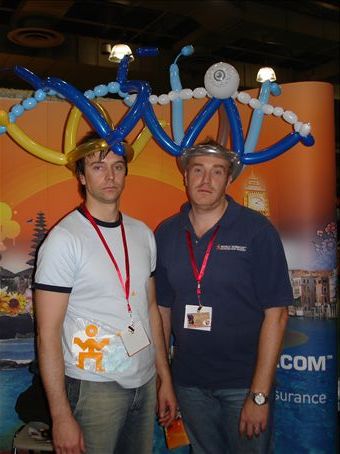 Nick and trusty sidekick Steve having a serious moment...