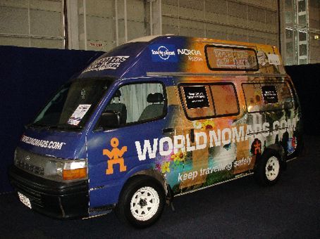 The Ambassador van at the Sydney Backpacker expo