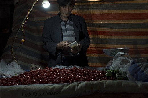 At the end of the night, the money is counted and the vendors put away their booths. Many will stay open until late into the night.