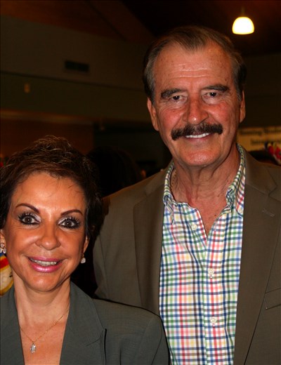 Former President Vicente Fox and First Lady Marta Fox of Mexico