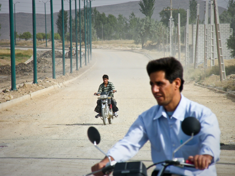 Driving in Iran is an issue only available for brave people. The chaos of the traffic hits you up as soon as you take a taxi at Tehran's airport.. You could think that this is normal for a city of almost 20 millions of inhabitants but later you will discover that this happens everywhere in Iran. There are thousands of motorcycles around the country. The kind of cycles shown in this pic is the most viewed since bigger ones are forbidden in Iran. Only policemen can drive the motorcycles with powerful engines.