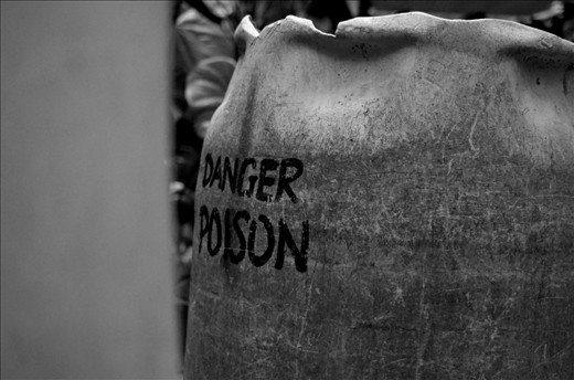 During my tour in the greenhouse, i noticed that a lot of water containers were labelled 'danger poison' as there are other water containers that are used for irrigation. 