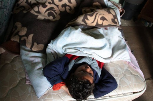 Another one of the children Dina cares for, sleeping.