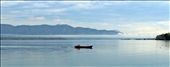 Lumban Silintong, North Sumatera, Indonesia. A fisherman with a boat is trying to catch fish. Professional fishermen are the majority population in Lake Toba vicinity.: by yosienapitupulu, Views[604]