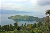 Teluk Unta, Lake Toba, Indonesia. The shape of the island is like a camel so this part of the lake is called 