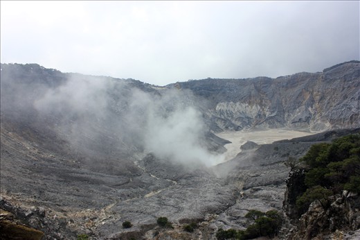 Tangkuban Perahu, Bandung, West Java, Indonesia. The name translates more or less to 