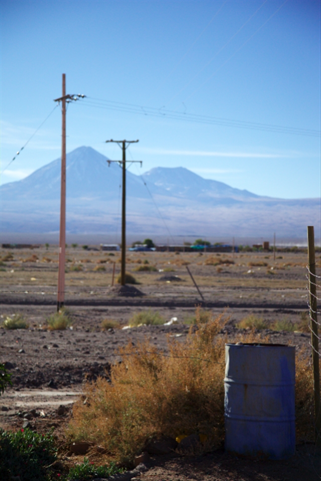 A view from Hostal Millantu details the baron expanse of the Atacama Desert.