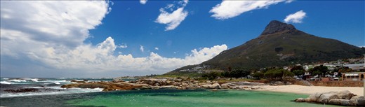 Lions' Head from Camps Bay beach, Cape Town.