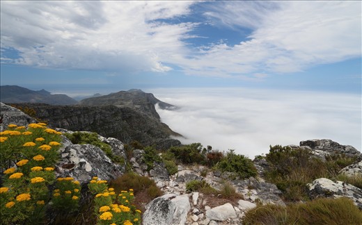 View looking south along the Twelve Apostles from Table Mountain.