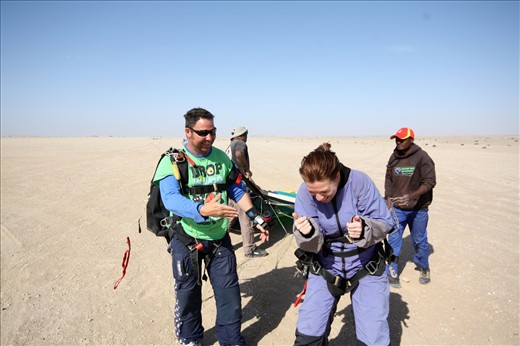 Fits of giggles on landing!