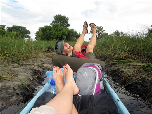 Happy to be heading for a hot shower after camping. 