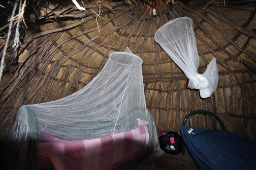 Inside my bushmans hut.