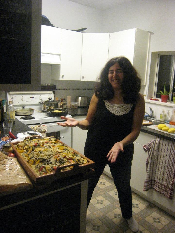 This is me, after I made the couscous recipe for my dearest friends in Vancouver