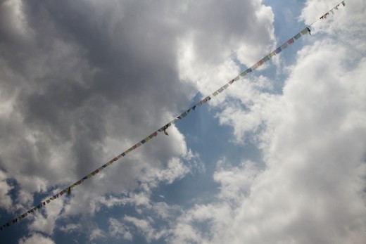 Prayer Flags - at the begining of the trek for Annapurna Base Camp.