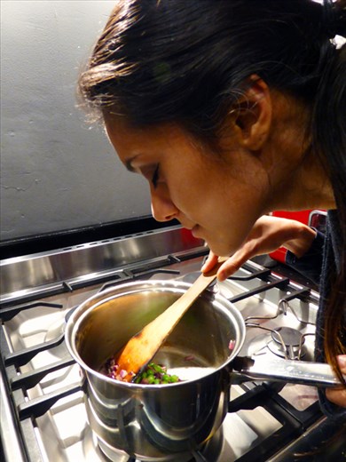 That's me, inhaling all those aromatic fragrances.