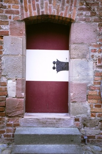 Patched up masonary from centuries of conflict