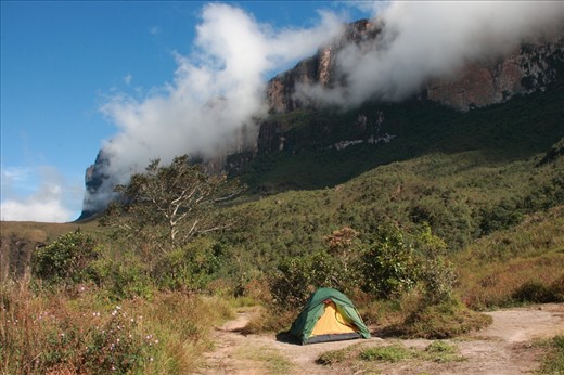 A dream under the cloud --  
Camping at the foot of Mt. Roraima.
