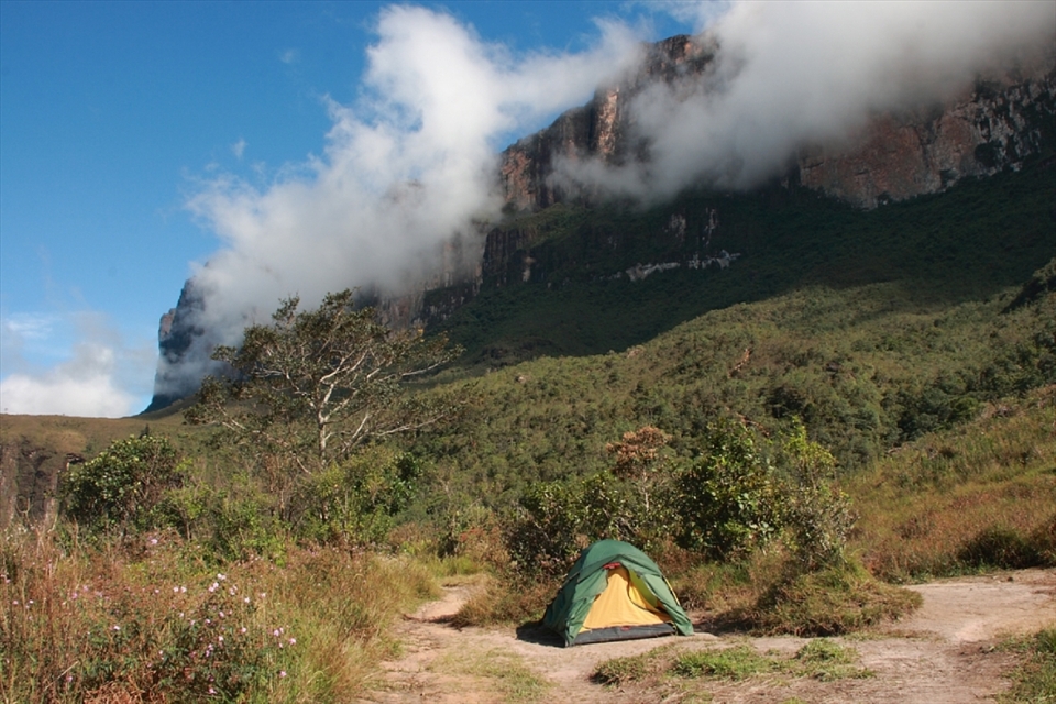 A dream under the cloud --  
Camping at the foot of Mt. Roraima.
