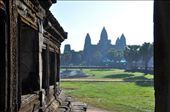 Window to a Khmer world. Angkor Wat is a natural heritage of Cambodia: by zhanusik, Views[460]