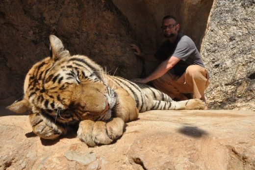 That's me with a big tiger!