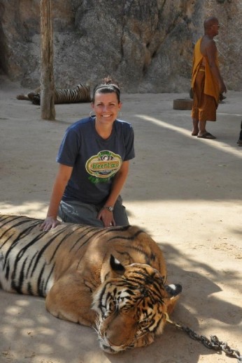 My wife posed with them too.