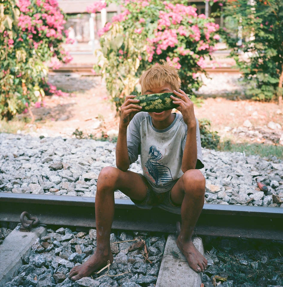 Young kids spend their days hopping on and off the train with friends. They know the ins and outs of the line.