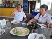 First meal in Thailand with Oui's parents - mussels - yum!: by zioned, Views[304]