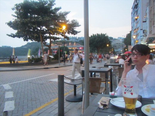 Beers on the Stanley boardwalk