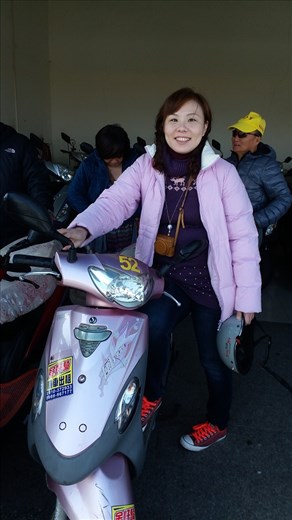 Stephanie and matching scooter