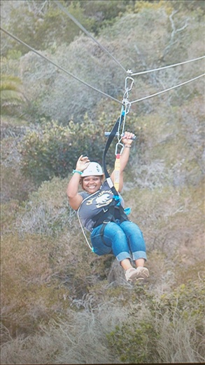 Zip lining on Catalina