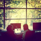 Amelia and I editing in Met Film School, thanks to the kindness of Met Film School (considering we're not students there!): by zoeandamelia, Views[281]