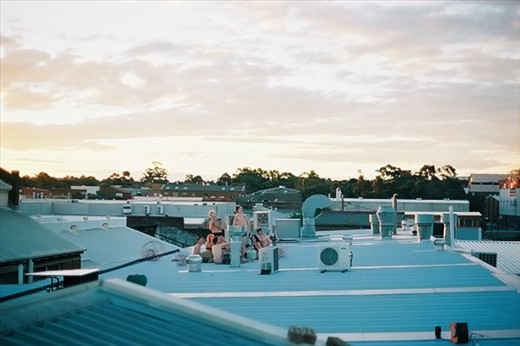 family photo of house mates from sashimi warehouse. 