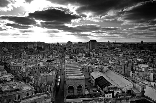 A view of the old town of the capital of Cuba,Havana