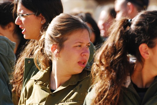 IDF Training:
After high school, citizens are required to serve in the Israeli Defense Force for at least three years. This group is amidst the first of two weeks in their abrupt IDF introduction. 