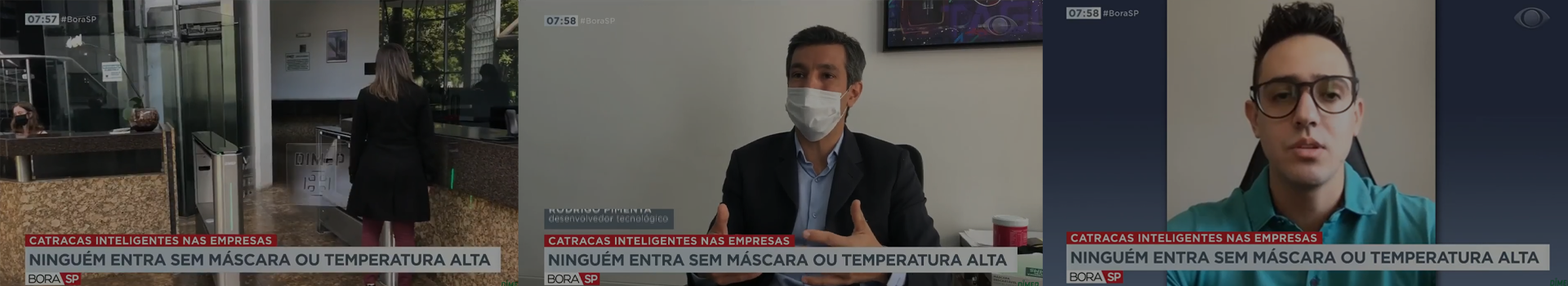 Controle de Acesso Facial com detecção de temperatura e máscara - DIMEP na TV Band